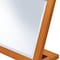 Homeroots 8" Brown Wood Framed Freestanding Makeup Shaving Tabletop Mirror 420751 - alternate 4