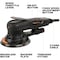 Wrightmaster 3 Amp 10.5 in. Corded Variable Speed Random Orbital Sander with 10 Sanding Paper for Woodworking ZR-R7303-4 - alternate 4