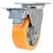 Vestil Polyurethane Swivel With Total Brake Caster 5 In. Diameter x 2 In. Width 990 lb Orange/Gray CST-VE-5X2PUA-SWTB - alternate 1
