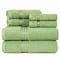 Lavish Home 6 Piece Bathroom Towels Set 100% Cotton with 2 Wash Cloths, 2 Hand Cloths, and 2 Bath Towel, Green 67-0016-G - alternate 4