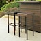 Crosley Palm Harbor 2Pc Wicker Backless Outdoor Bar Stool Set CO7108-BR - alternate 4