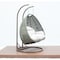 Leisuremod Beige Wicker Hanging 2 person Egg Swing Chair, White ESCBG-57W - alternate 2
