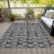 Homeroots 10' X 14' Black Gray And Ivory Geometric Washable Indoor Outdoor Area Rug 583329 - alternate 4