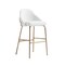 Manhattan Comfort Gracie Barstool in White and Gold - Set of 3 3-BS022-GWH - alternate 3