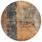 Homeroots 8' Copper And Black Round Abstract Washable Indoor Outdoor Area Rug 606070 - alternate 4