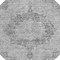 Homeroots 8' Silver Round Floral Medallion Washable Indoor Outdoor Area Rug 607940 - alternate 3