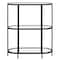 Homeroots 36" Black And Clear Metal and Glass Two Tier Etagere Bookcase 527582 - alternate 4