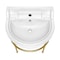 Whitehaus Collection 22 in Console Sink With Semi-Circular Bowl, Single Faucet Drilling, Brass Leg Supports and Overflow WHV022-L32-1H-B - alternate 3