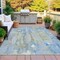 Homeroots 5' X 8' Sky Blue And Gray Abstract Washable Indoor Outdoor Area Rug 632138 - alternate 4