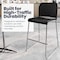 Flash Furniture Commercial Black Plastic Stack Barstools, Contoured Backs & Sled Bases-Set of 3, 3PK 3-RUT-239AH-BS-BK-CHR-GG - alternate 5