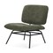 Homeroots 30" Green and Black Chenille and Metal Slipper Chair 606006 - alternate 1