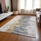 Homeroots 9' X 12' Ivory Charcoal And Silver Abstract Washable Indoor Outdoor Area Rug 582396 - alternate 4