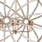 Homeroots White And Gold Empire Six Light Metal and Beads Dimmable Chandelier 611337 - alternate 3