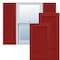Ekena Millwork True Fit PVC Two Equal Louver Shutters, Fire Red, 12W x 42H, PR TFP101LVF12X042BR - alternate 1