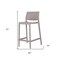 Homeroots Set of Four 26" Taupe Heavy Duty Plastic Low Back Outdoor Counter Height Bar Chairs 565367 - alternate 2