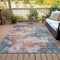 Homeroots 8' X 10' Coral And Teal Blue Abstract Washable Indoor Outdoor Area Rug 631972 - alternate 4