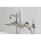 Kingston Brass Two-Handle Wall Mount Bridge Kitchen Faucet with Brass Sprayer, Brushed Nickel KS2448ALBS - alternate 3