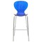 Leisuremod Oyster Acrylic Barstool with Steel Frame in Chrome Finish, Transparent Blue OC31TBU - alternate 4