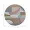 Homeroots 8' Brown Ivory And Mauve Round Geometric Washable Indoor Outdoor Area Rug 616732 - alternate 4