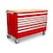 Tekton Rolling Tool Cabinet, 7 Drawer, Red, Steel, 60 in W x 27 in D x 41-1/2 in H OCL63200LWT - alternate 1
