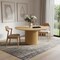 Homeroots 60" Brown Solid Wood Pedestal Base Round Top Dining Table 720980 - alternate 5