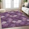 Homeroots 9' X 12' Eggplant Lavender And Ivory Polka Dot Washable Indoor Outdoor Area Rug 594230 - alternate 3