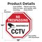 Signmission No Trespassing Monitored By CCTV, 10 inch X 10 inch, Aluminum Metal Signs, 2PK OC-A-2PACK-10-33 - alternate 2