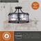 Vaxcel Holbrook 15.75-in W Bronze Bulb Semi Flush Mount Ceiling Light Clear Glass C0175 - alternate 3