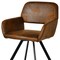 Homeroots Set of Two Espresso and Black Faux Suede and Steel Dining Arm Chairs, 2PK 719344 - alternate 2
