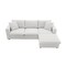 Homeroots 65" White Fabric Modular Sleeper Sofa With Ottoman 568298 - alternate 5