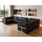 Homeroots Black Italian Leather Power Reclining U Shaped Eight Piece Corner Sectional With Console 634677 - alternate 4