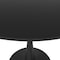 Leisuremod Bristol 5-Piece Modern Dining Set: Round MDF Table & 4 Eiffel Plastic Chairs with Chrome Legs, 5PK BTBL-35BL-CR19TBU4 - alternate 4