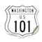 Signmission Washington Route Marker Shield Sign Us 1, 18 inch X 18 inch, Vinyl Decal, 2PK SHI-D-2PACK-18-475 - alternate 1