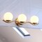Vaxcel Monticello 3-Light Brass Gold Bathroom Vanity Fixture, White Glass Globe W0549 - alternate 3