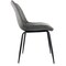 Elama 2 Piece Vintage Faux Leather Tufted Chair in Gray with Black Metal Legs ELM-233-2-GRY - alternate 3