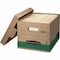 Bankers Box File Box, Corrugated Fiberboard, 12 1/2 in W, 16 1/4 in D, 10 1/4 in H, Green, Brown 12770 - alternate 1