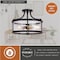 Vaxcel Holbrook 15.75-in W Black Industrial Semi Flush Mount Ceiling Light Clear Glass C0255 - alternate 6