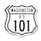 Signmission Washington Route Marker Shield Sign Us 1, 4 inch X 4 inch, Vinyl Decal, 2PK SHI-D-2PACK-4-475 - alternate 1