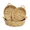 Homeroots Set of Three Natural Water Hyacinth Round Basket Trays 571501 - alternate 4