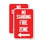 Signmission No Standing Fire Zone with Left Arrow, 12'' X 18'' 2 Signs, Heavy Gauge Aluminum, 2PK A-1218-2PACK-23586 - alternate 1