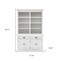 Homeroots 87" White Solid Wood Adjustable Four Tier Bookcase 397123 - alternate 4