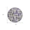 Homeroots 8' Lavender Brown And Green Round Geometric Washable Indoor Outdoor Area Rug 598276 - alternate 3