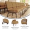 Flash Furniture Caramel Fabric Church Chair, PK4 4-FD-CH0221-4-CV-BN-BAS-GG - alternate 4