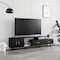 Leisuremod Avery TV Stand with MDF Cabinet and Powder Coated Steel Legs, Ebony ATS69BL - alternate 5