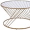 Homeroots 32" Clear and Champagne Glass And Metal Round Frame Coffee Table 490741 - alternate 2