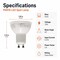 Euri Lighting PAR16 LED Spot Bulb, 7W, 450 lm, 50W Eq., 4000K, GU10, Dimmable, JA8, UL EP16-4040ew - alternate 1