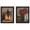 Homeroots Set Of Two Country Candlelight Black Framed Print Wall Art, 2PK 407087 - alternate 1