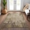 Homeroots 9' X 12' Brown And Beige Abstract Washable Indoor Outdoor Area Rug 612314 - alternate 4