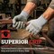 Bison Life Latex Crinkle Coated Work Gloves, Ultra Stretch Grip Gloves for Utility, Grey, 12 Pairs, 12PK BLZ-ESRG-18GY-12 - alternate 4