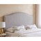 Homeroots Gray Faux Leather Upholstered Arched Queen Headboard With Nail Head Trim 490192 - alternate 2